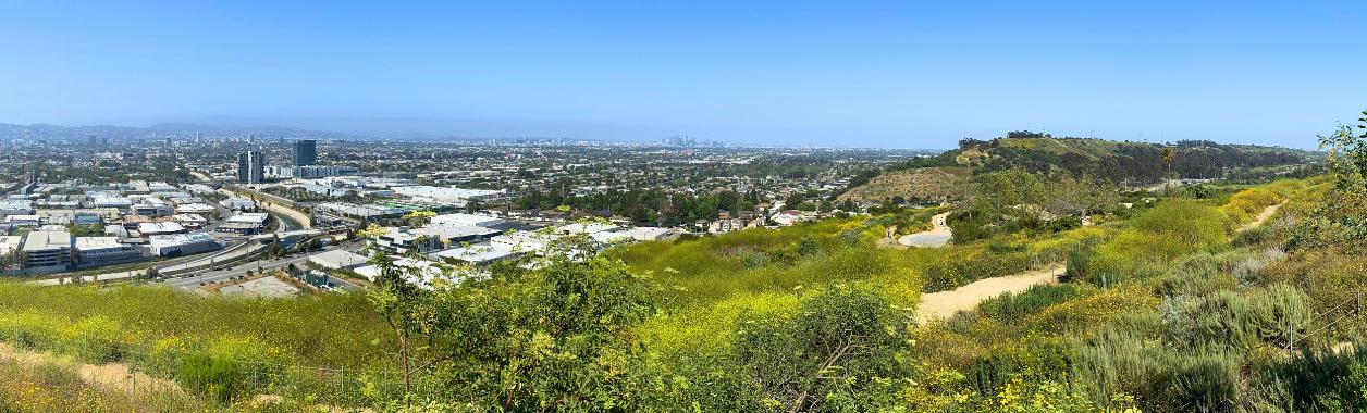 Los Angeles skyline in the far distance